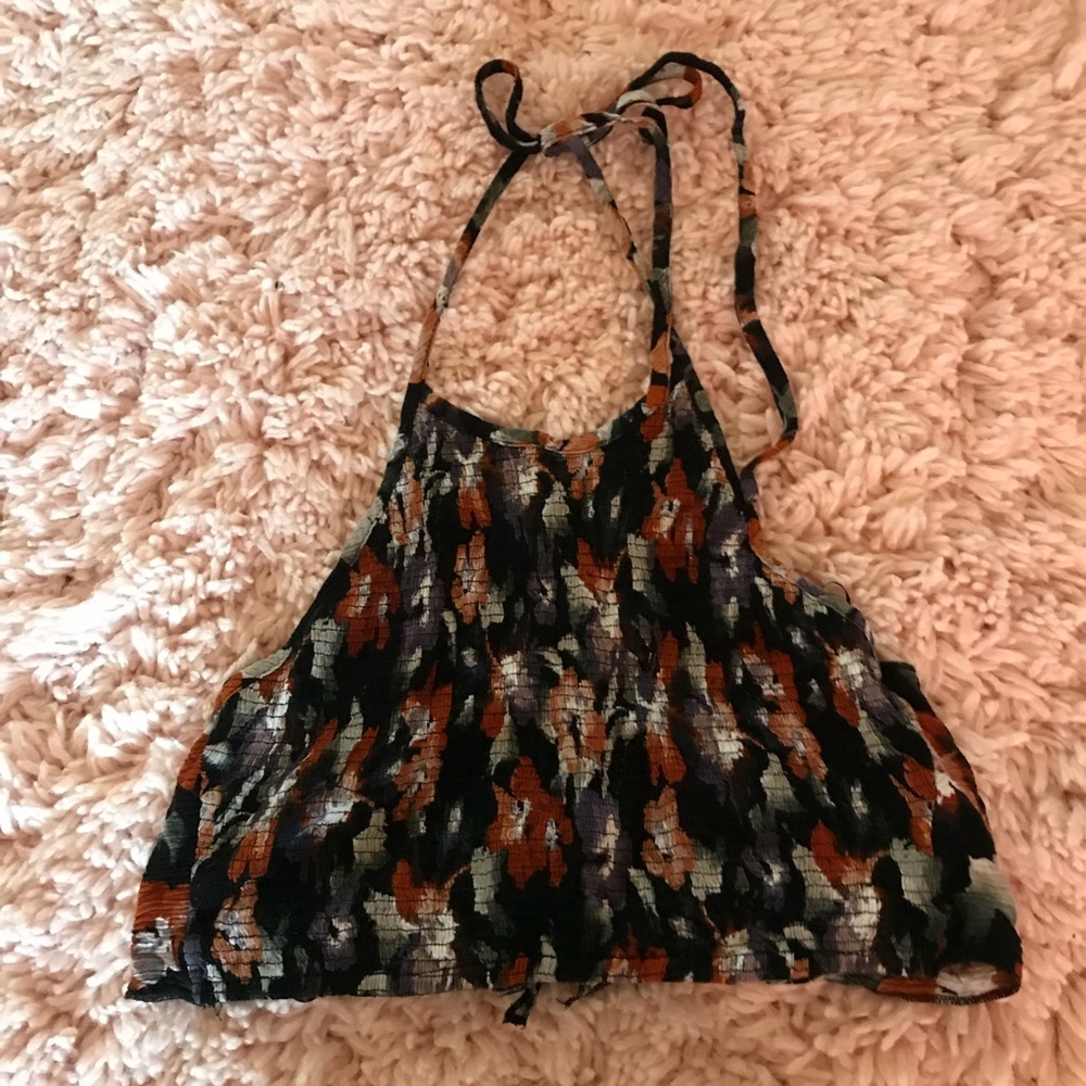 Floral wrap crop top